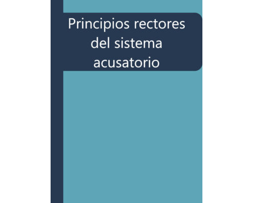 Principios rectores del sistema acusatorio