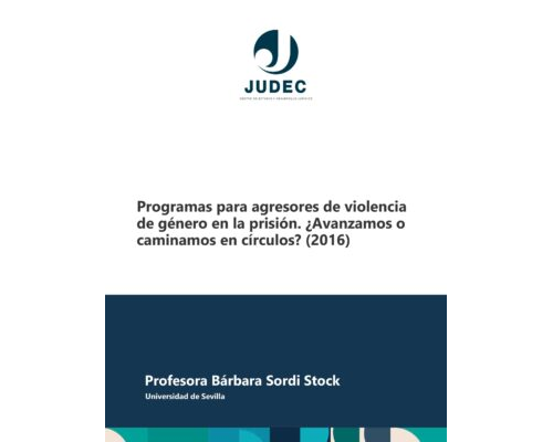 Programas para agresores de violencia de género en prisión – Bárbara Sordi Stock